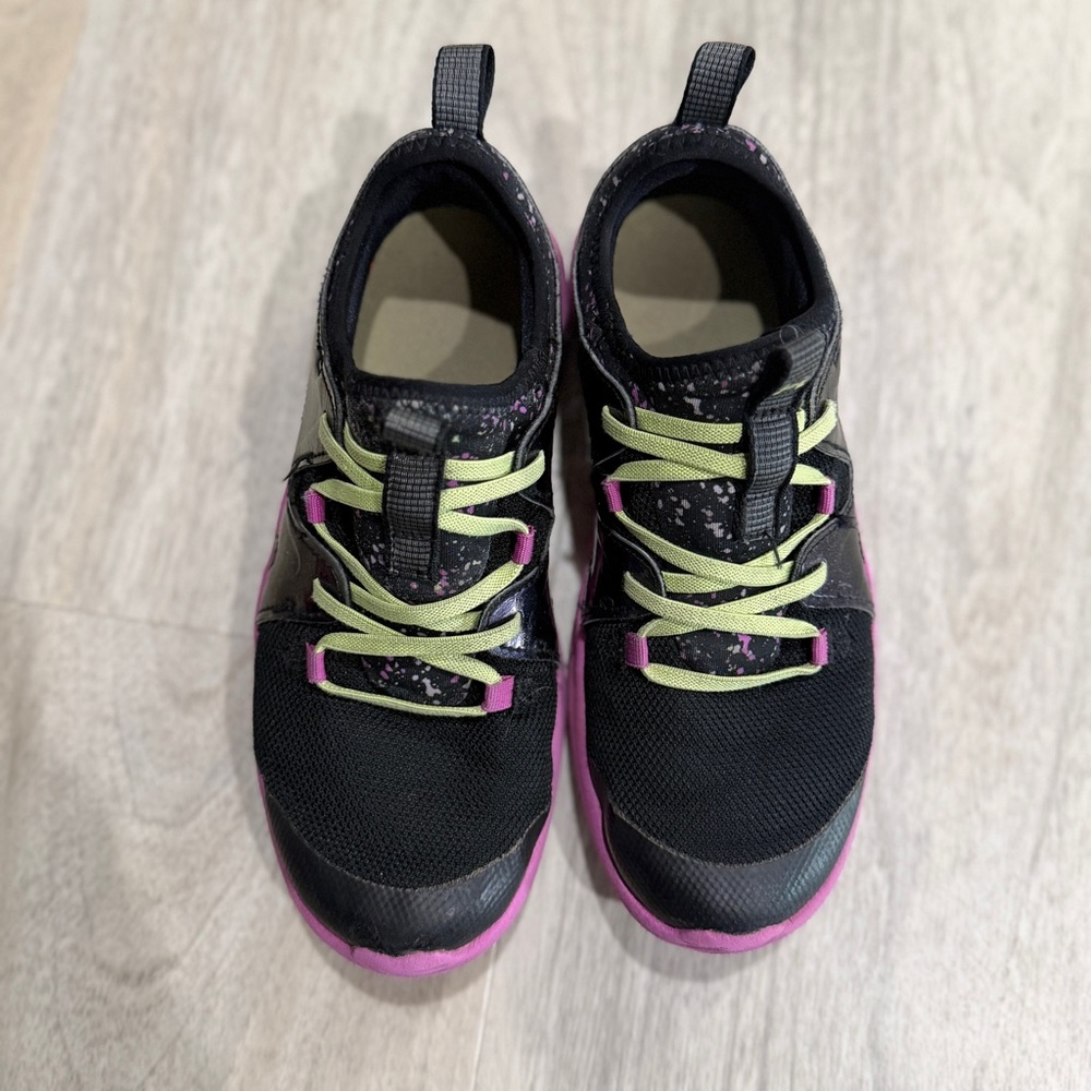 Under Armour Black Sneakers with Pink Trim and Lime Laces